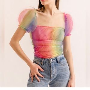 Lirika Matoshi 🌈 Dreams Come True rainbow top. Size small. Never been worn out